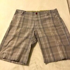 Jordan Tan and Gray Flat Front Shorts